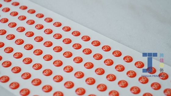 Etichette dei prodotti stampate in rilievo personalizzate