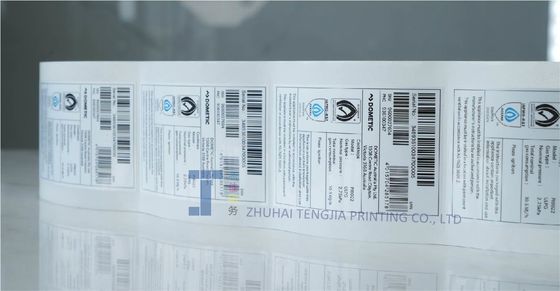 Resistenza alle intemperie Adesivo elettronico per prodotti Adesivi di sicurezza elettrici Imballaggio a rotolo