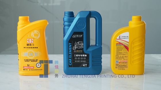 Bottone di soffiatura in stampo Etichette bottiglia di olio motore adesivo basso statico