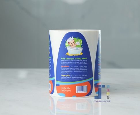 Papere Vinyl PP Cosmetic Bottle Sticker Offset Stampato Disegno di taglia personalizzato