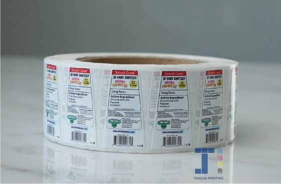 Etichette per bottiglie cosmetiche personalizzabili Rulli Superficie lucida Finitura