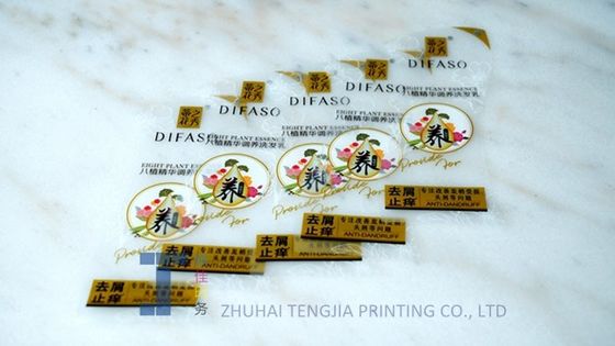 Colore Pantone Rivestimento UV Adesivo per bottiglie cosmetiche Per decorazione rettangolo quadrato