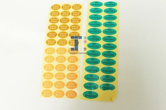 Laminato matt lucido Ovale Adesivi stampabili Qc Etichette approvate Rotondo