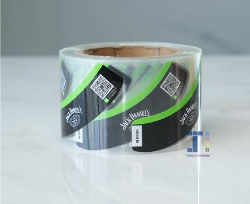 Etichette trasparenti stampate resistenti all'acqua con adesivo rimovibile