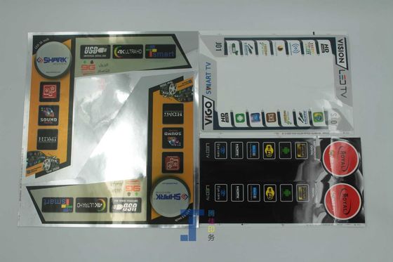 Rettangolo a prova di olio Etichette di imballaggio trasparenti Display per computer portatile Adesivo per TV